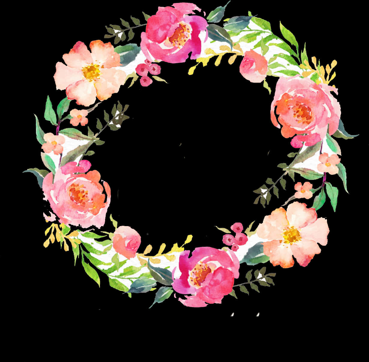 Watercolor_ Floral_ Wreath_ Artwork