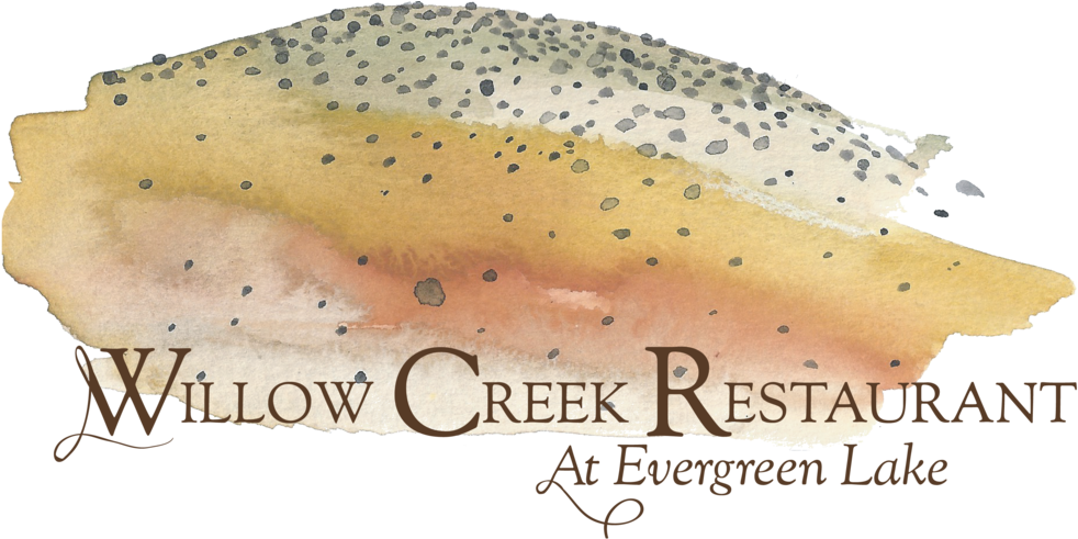 Watercolor Flounder Willow Creek Restaurant Logo