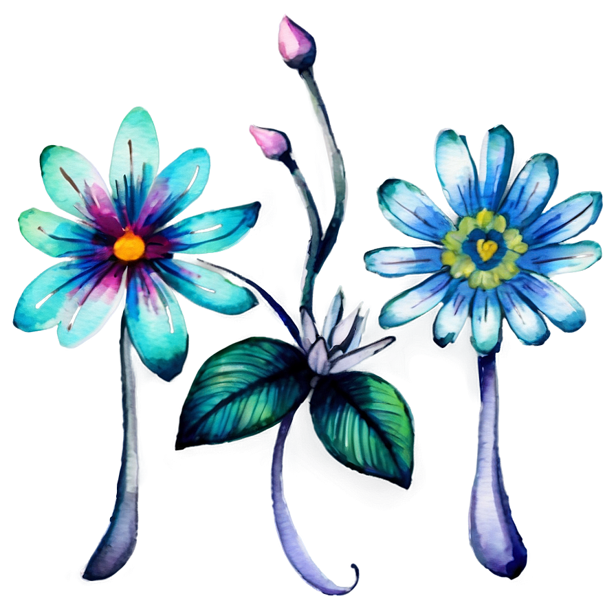 Watercolor Flower Fantasy Png 43