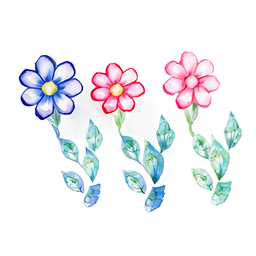 Watercolor Flower Whimsy Png Pao4