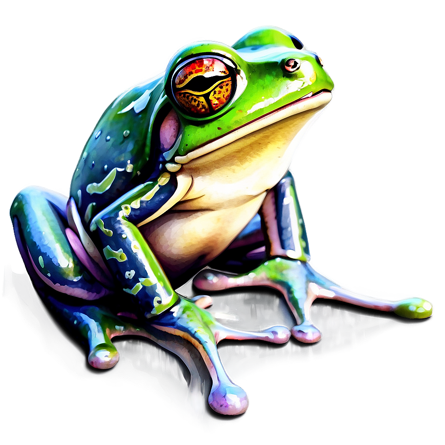 Watercolor Frog Painting Png 05032024