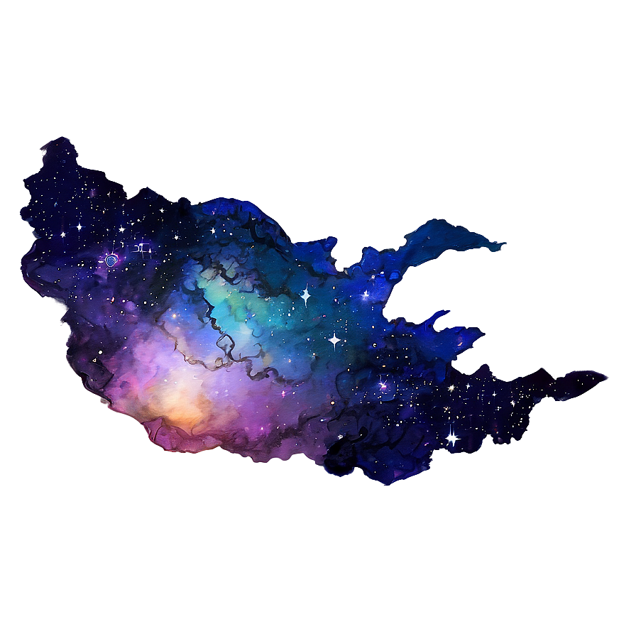 Watercolor Galaxy Sky Png 05032024