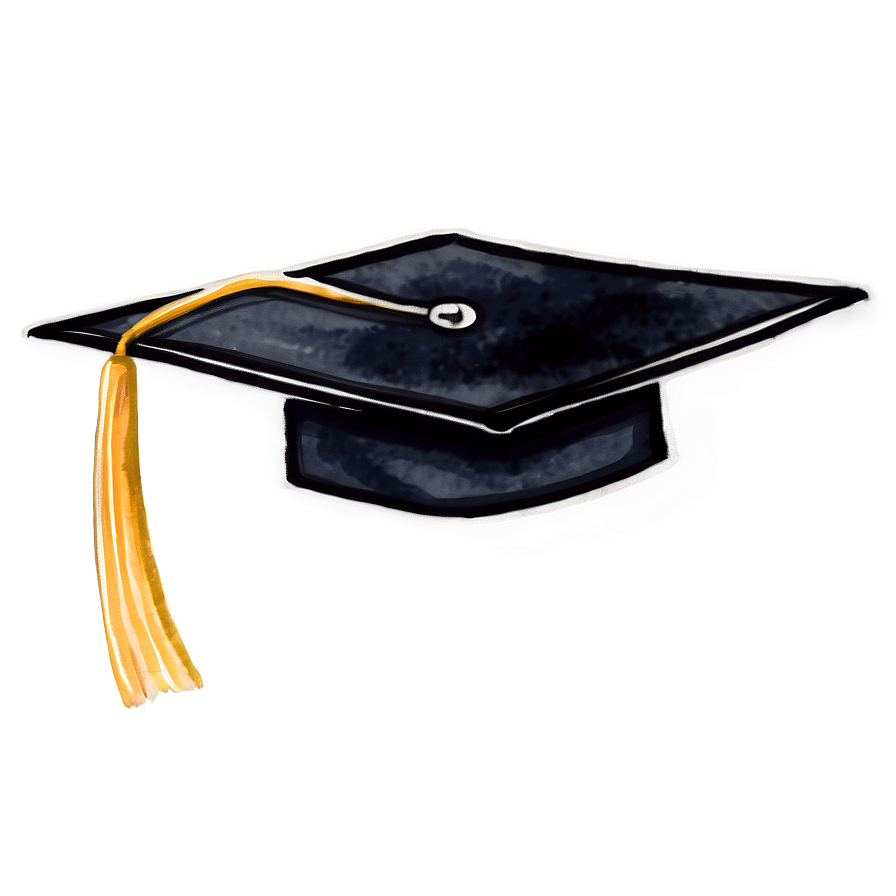 Watercolor Graduation Hat Png 80