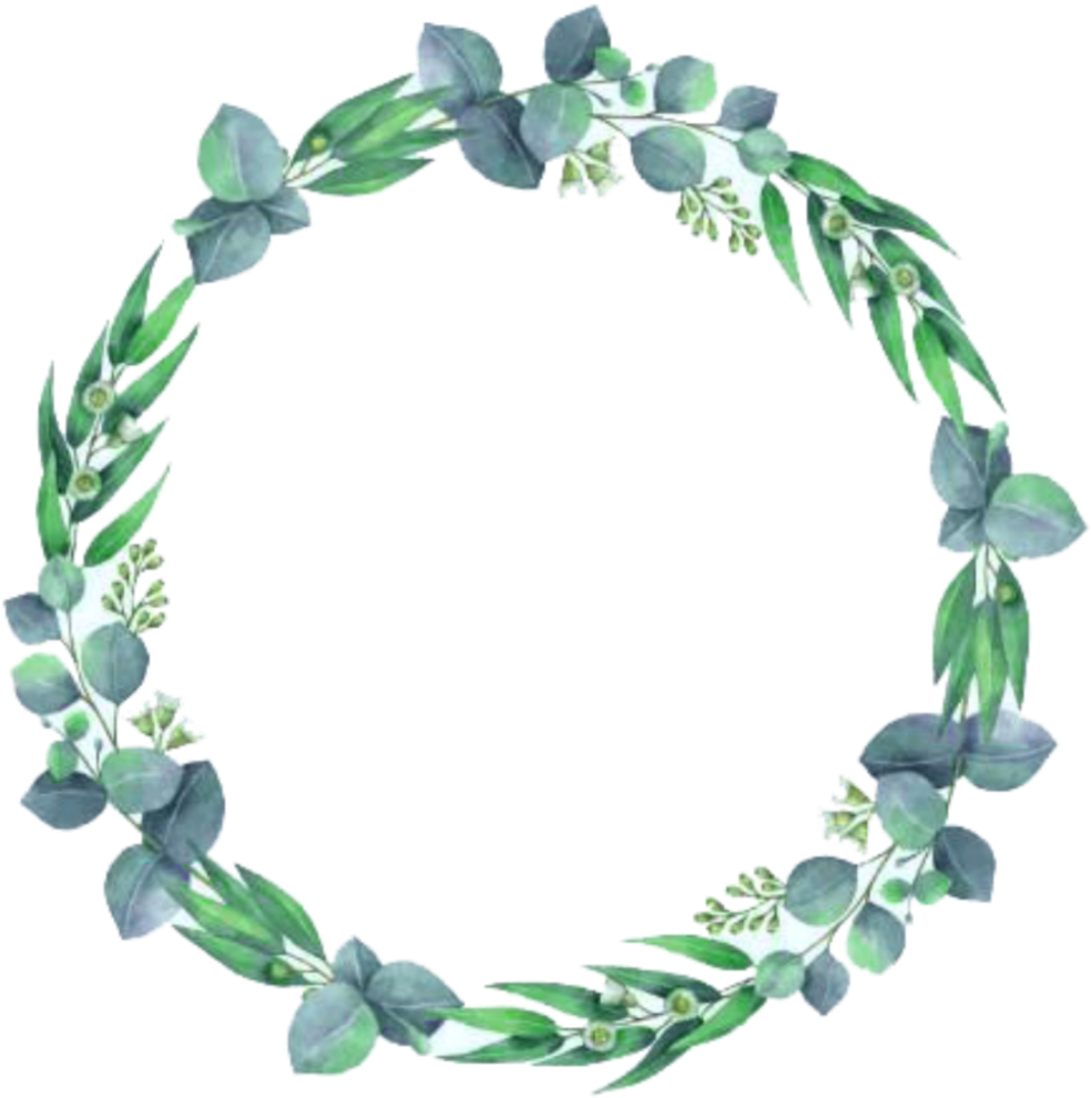 Watercolor Greenery Wreath