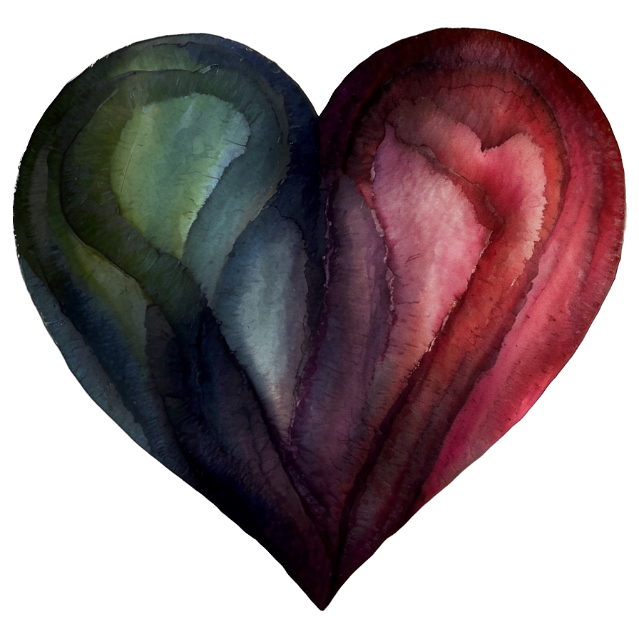 Watercolor Heart Print PNG jkt60 PNG image with a transparent background, free high-resolution download