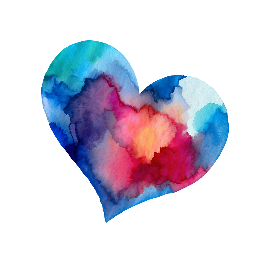 Watercolor Heart Transparent Png 42