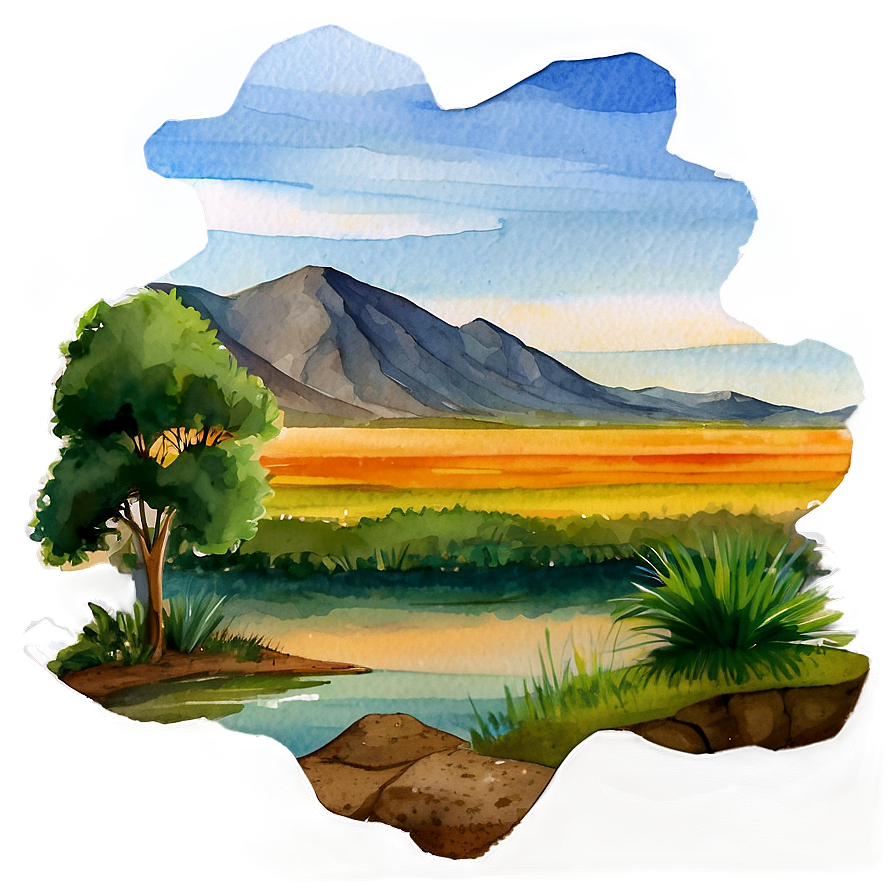 Watercolor Landscape Png 83