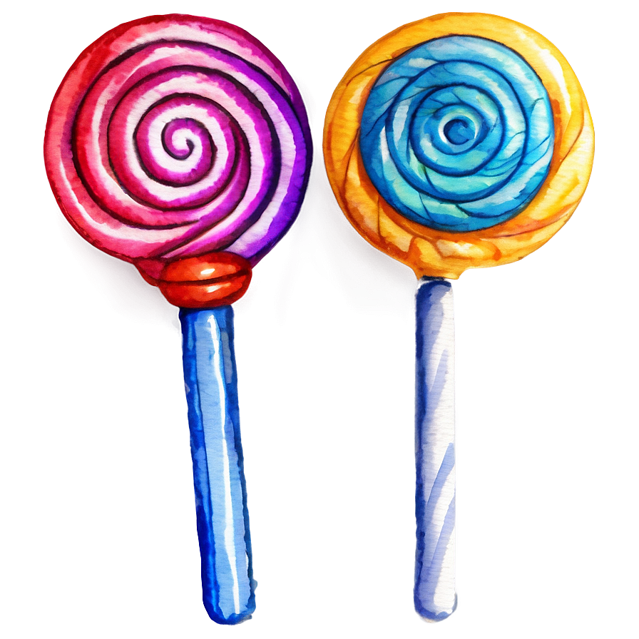 Watercolor Lollipop Png 05252024