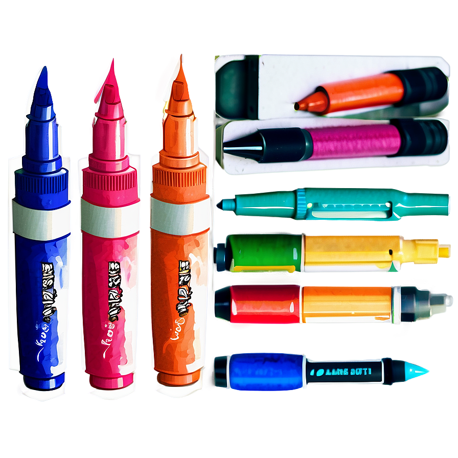 Watercolor Markers Collection Png Fkg