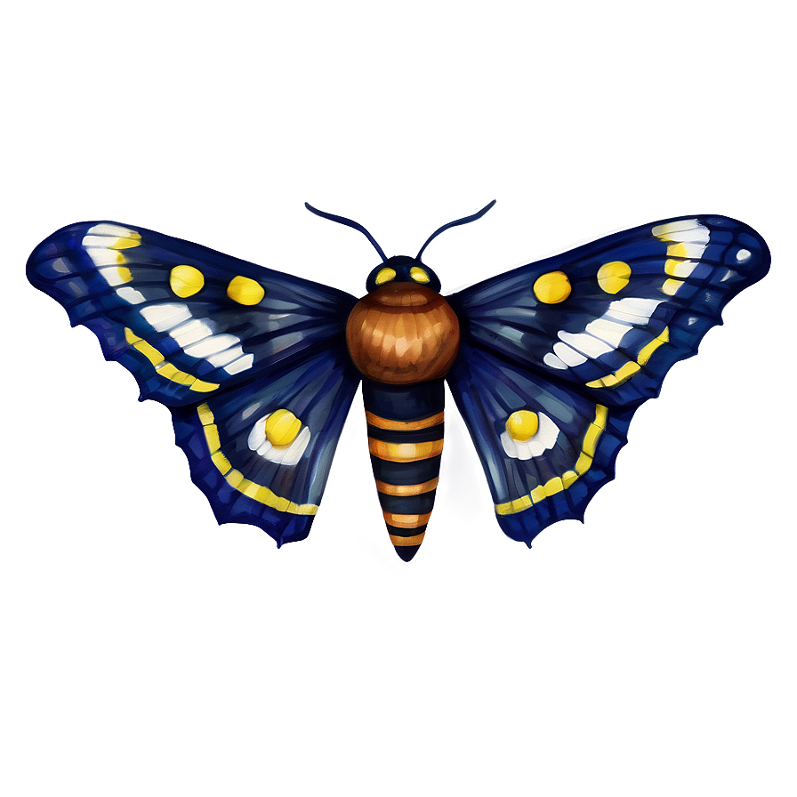 Watercolor Moth Png 05242024