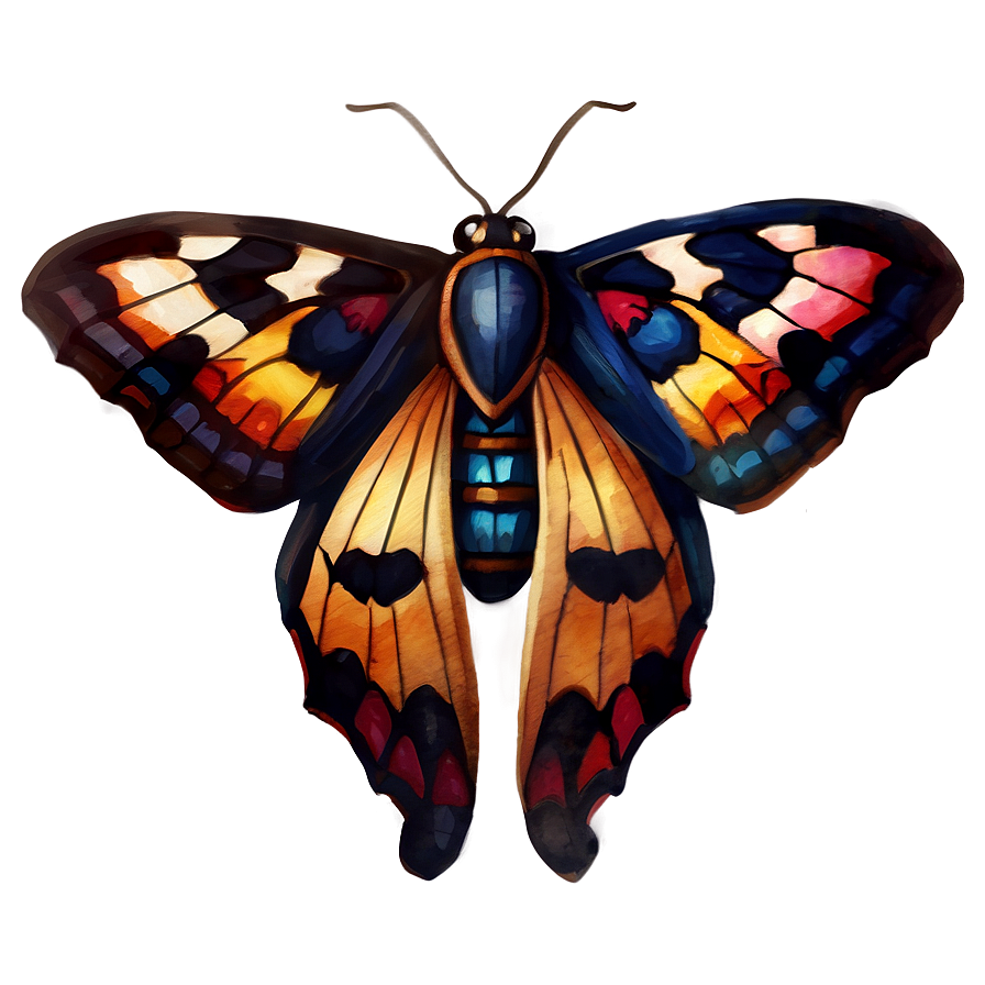 Watercolor Moth Png 70