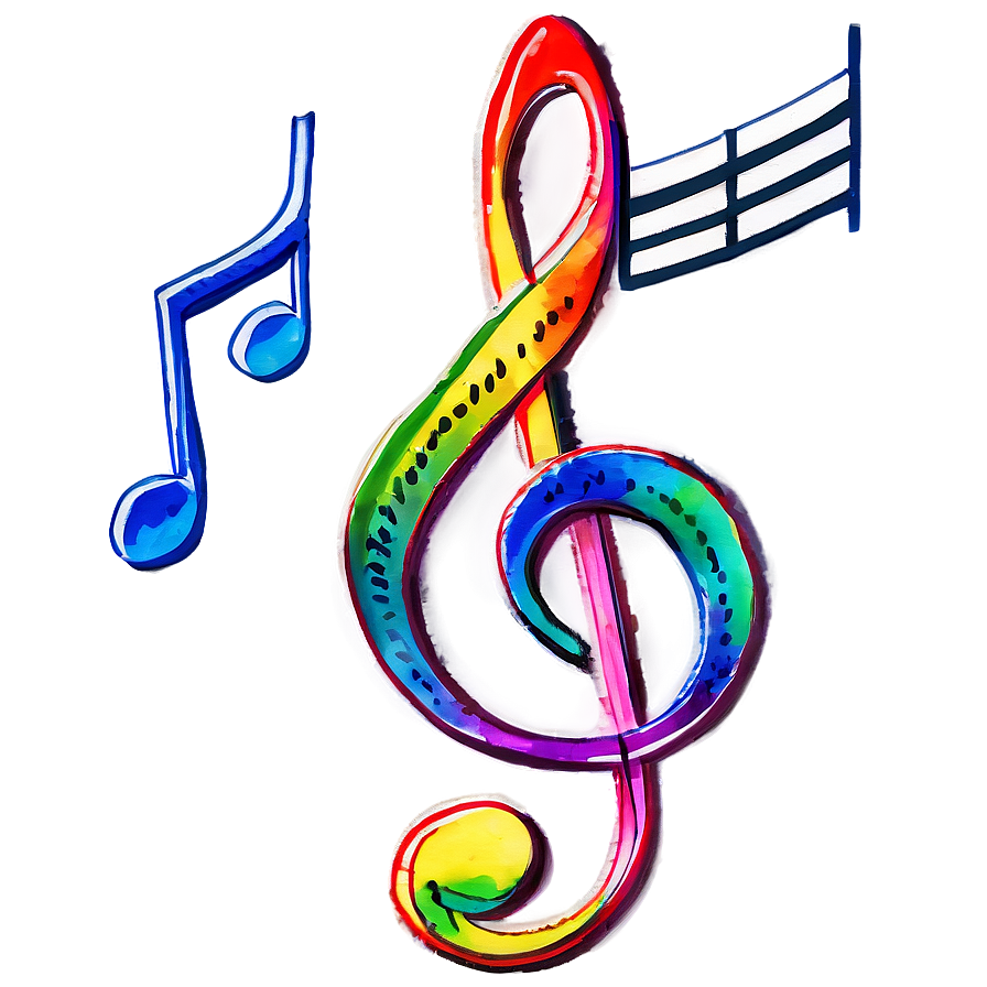 Watercolor Music Notes Png Hfh