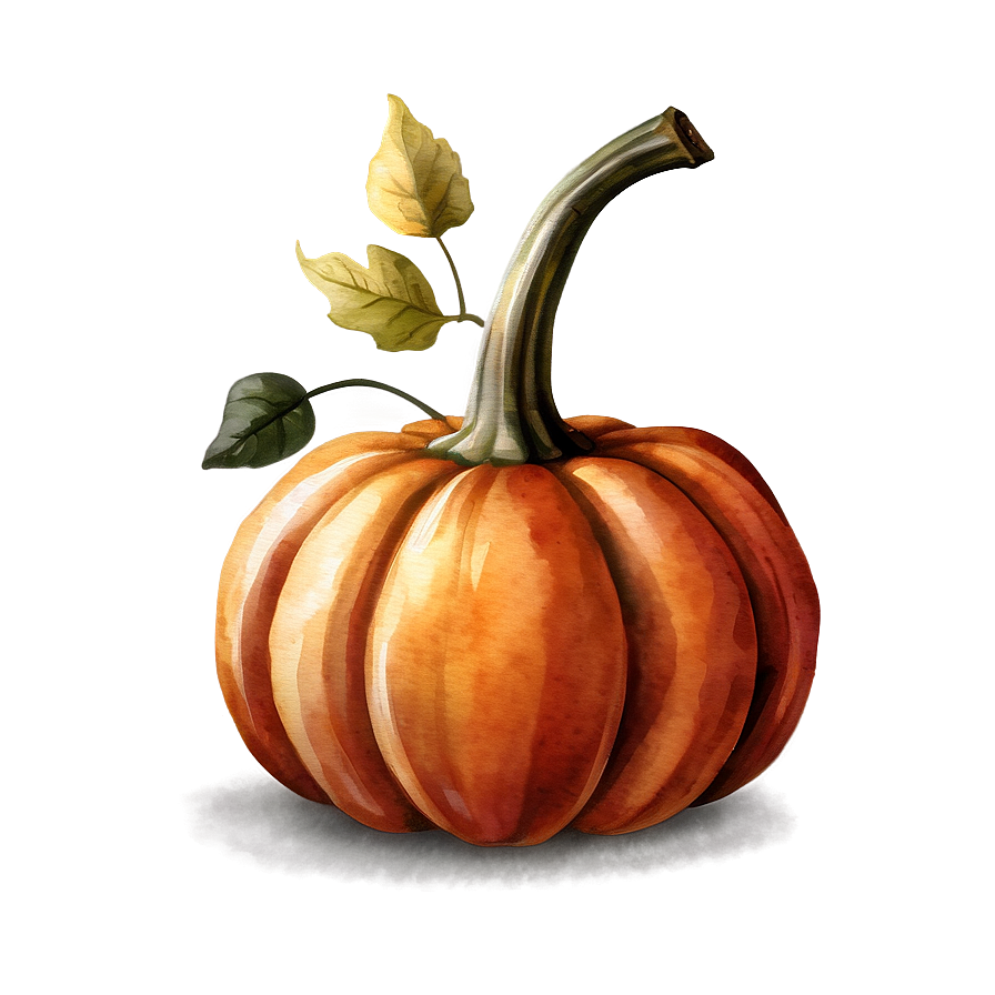 Watercolor Painted Pumpkin Png 05242024