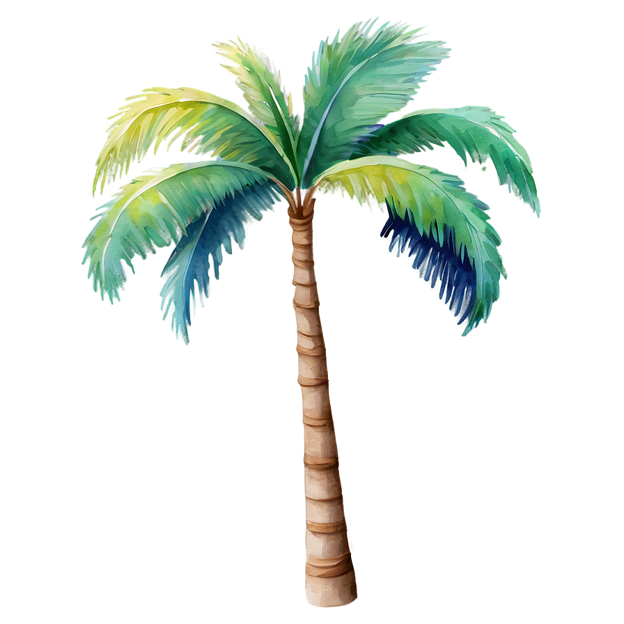 Watercolor Palm Tree PNG cks64 PNG with transparent background