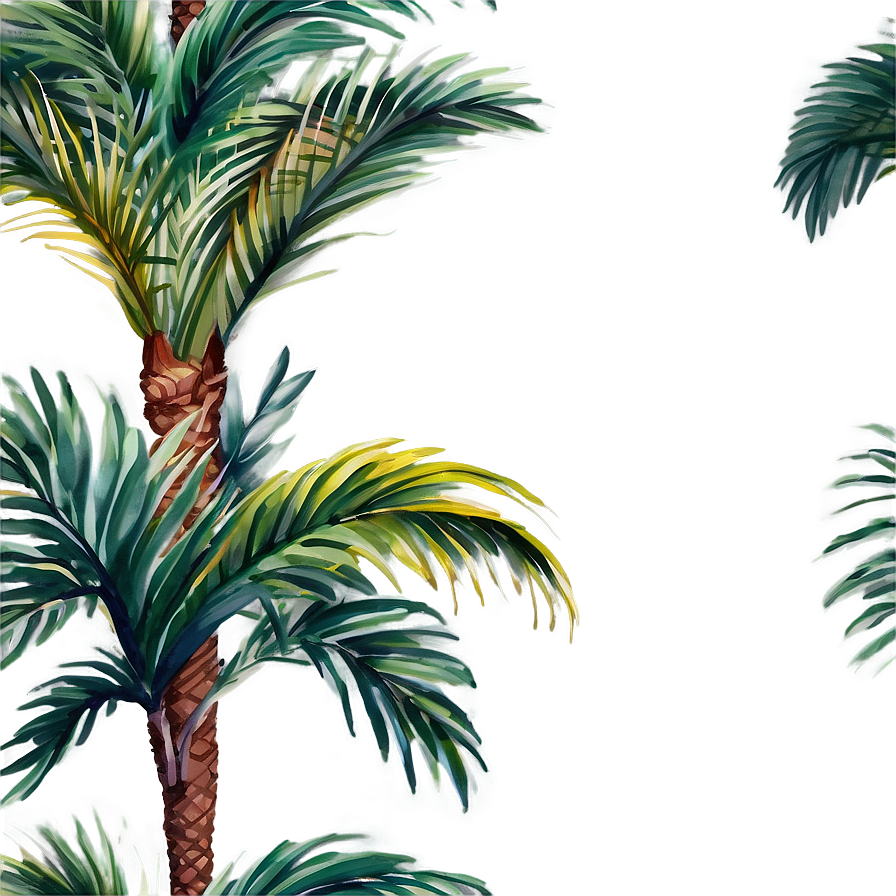 Watercolor Palm Tree PNG ntg PNG with transparent background