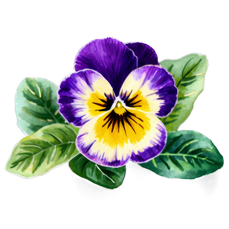 Watercolor Pansy PNG ije53 PNG with transparent background