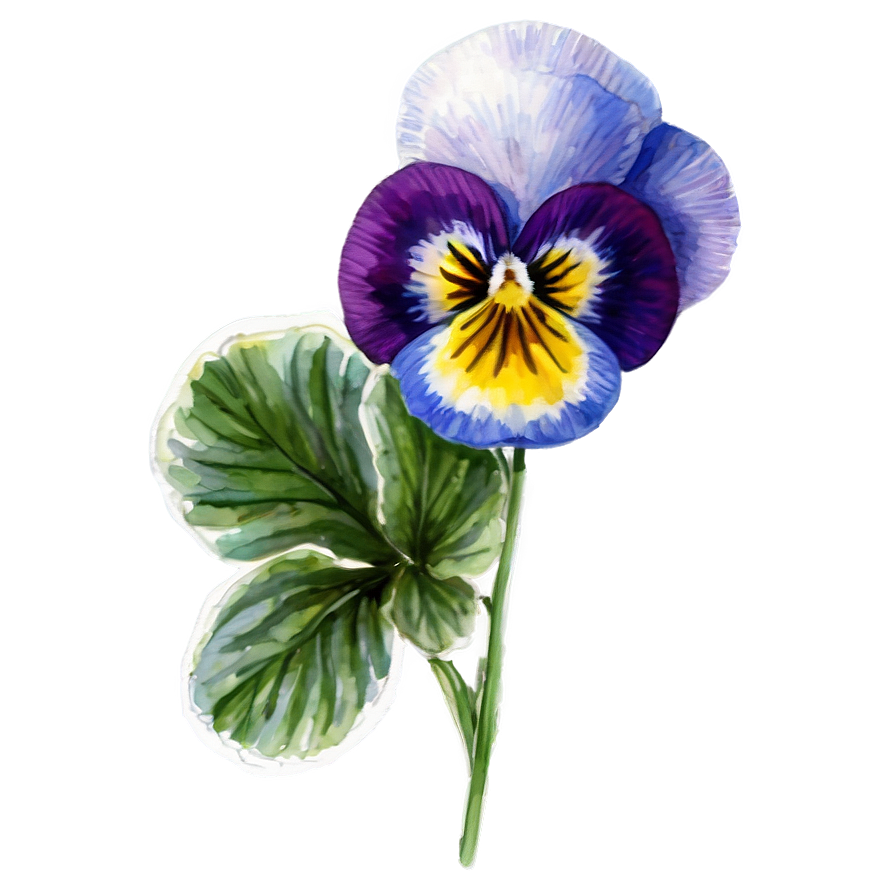 Watercolor Pansy Png Kis