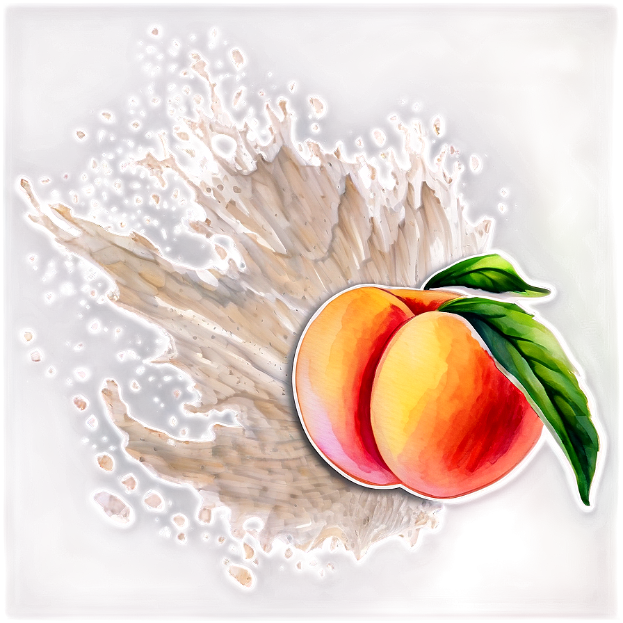 Watercolor Peach Splash Png Sdk