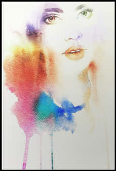 Watercolor Portrait Abstract Art