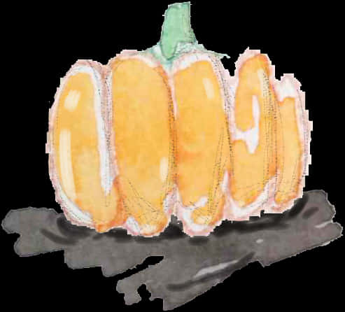 Watercolor Pumpkin Artwork