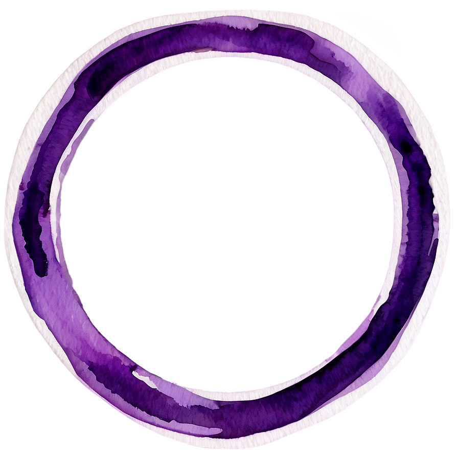 Watercolor Purple Circle Png 06202024