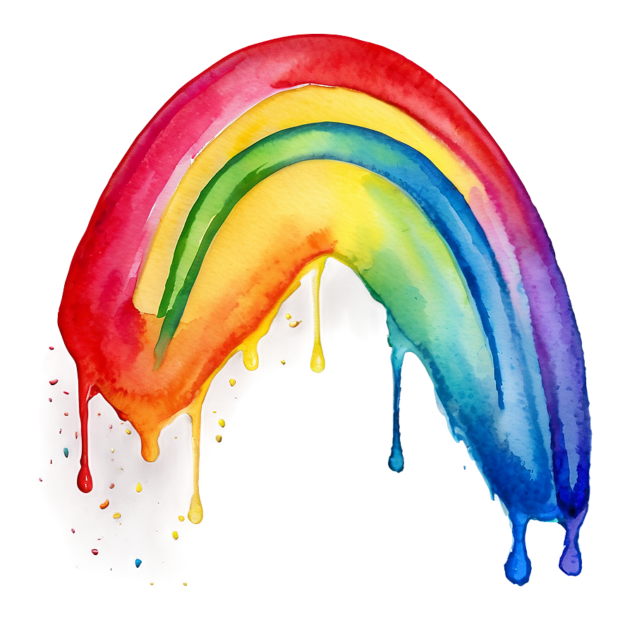 Watercolor Rainbow Art Png 06272024