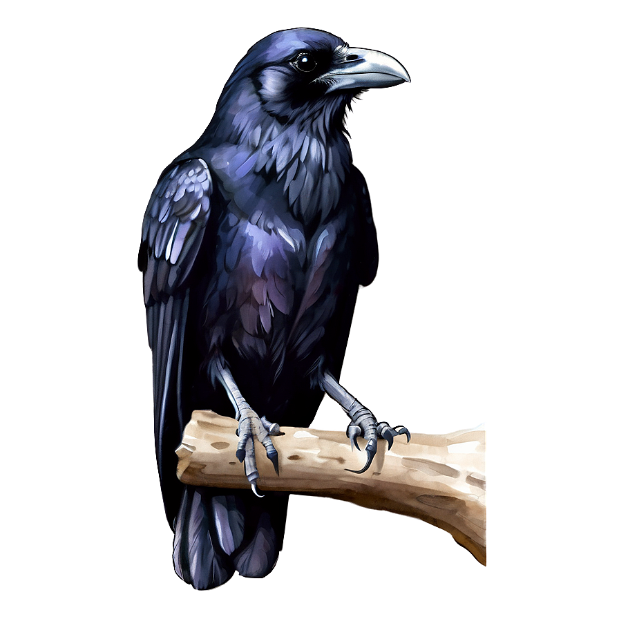 Watercolor Raven Art Png 06122024