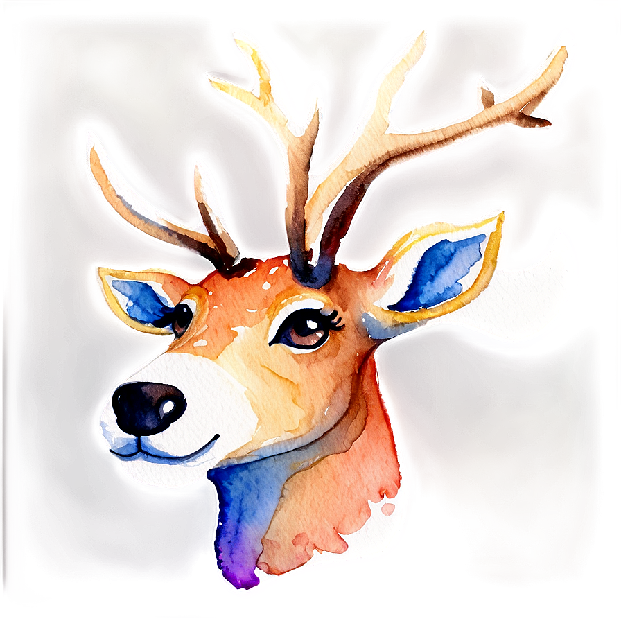 Watercolor Reindeer Png Fpc5