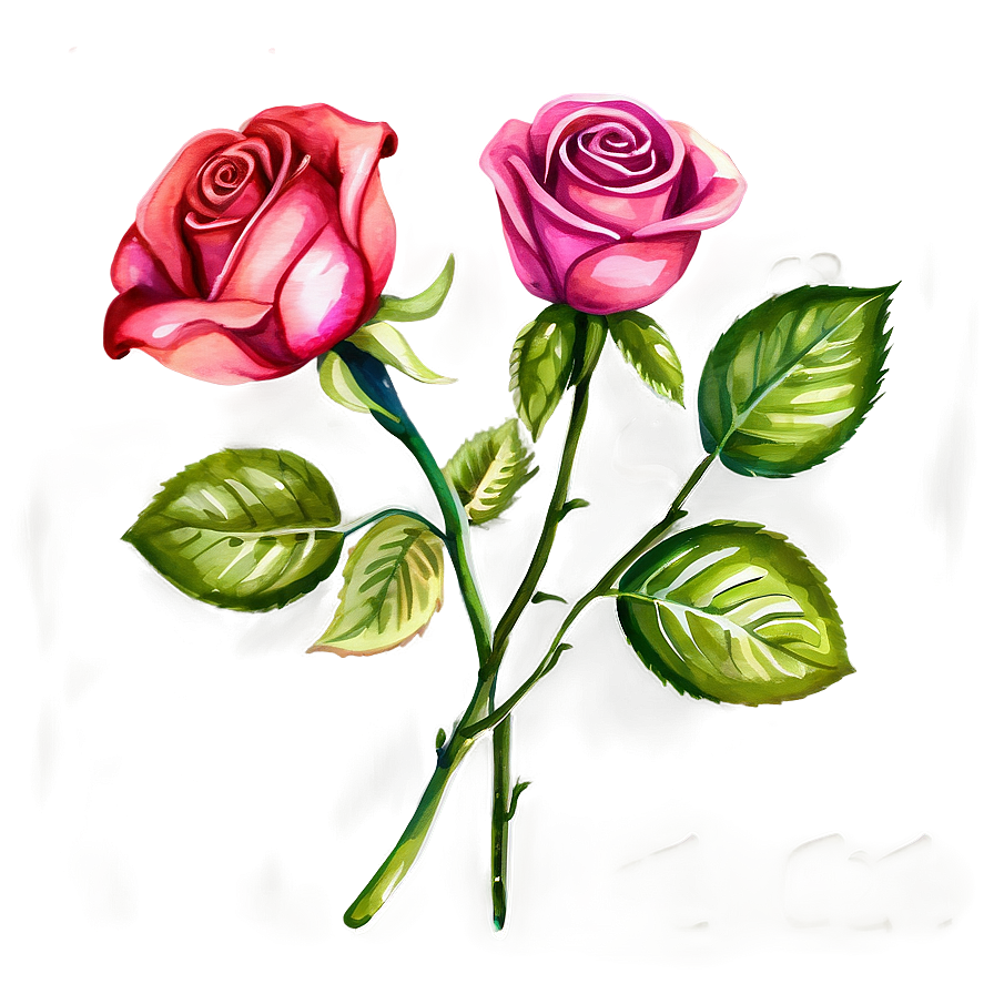 Watercolor Rose Clipart Png Ivt70