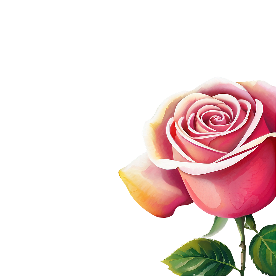 Watercolor Rose Vector Png Vrr39