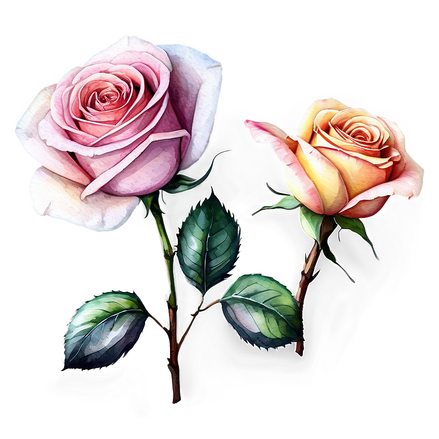 Watercolor Roses Collection Png Bbt66