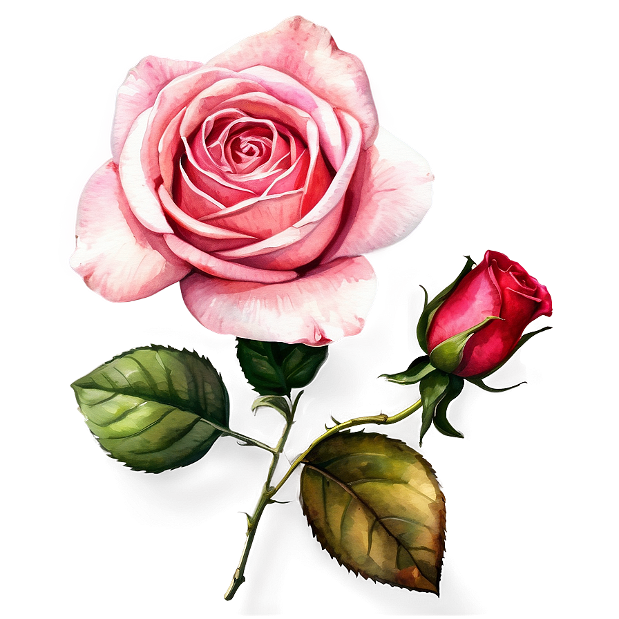 Watercolor Roses Collection Png Dnt