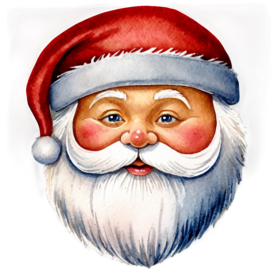 Watercolor Santa Face Png Cbp