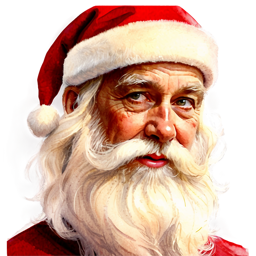 Watercolor Santa Face Png Gtt