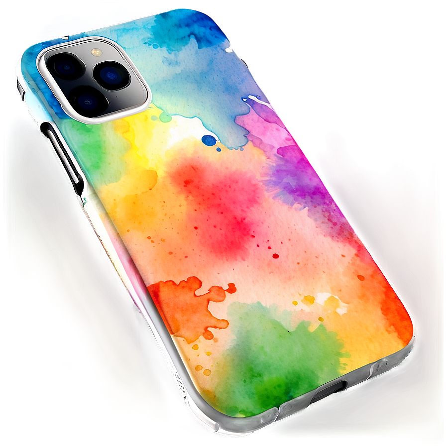Watercolor Splash Phone Case PNG nte4 PNG with transparent background