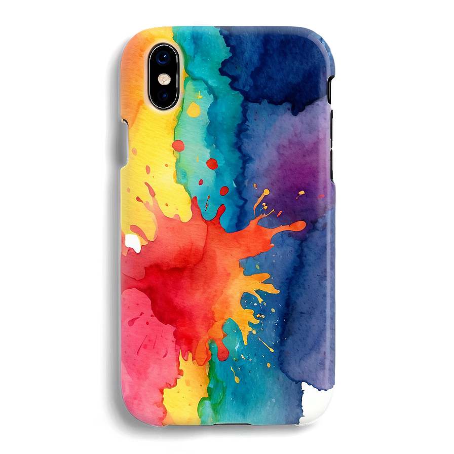 Watercolor Splash Phone Case PNG sfo3 PNG with transparent background