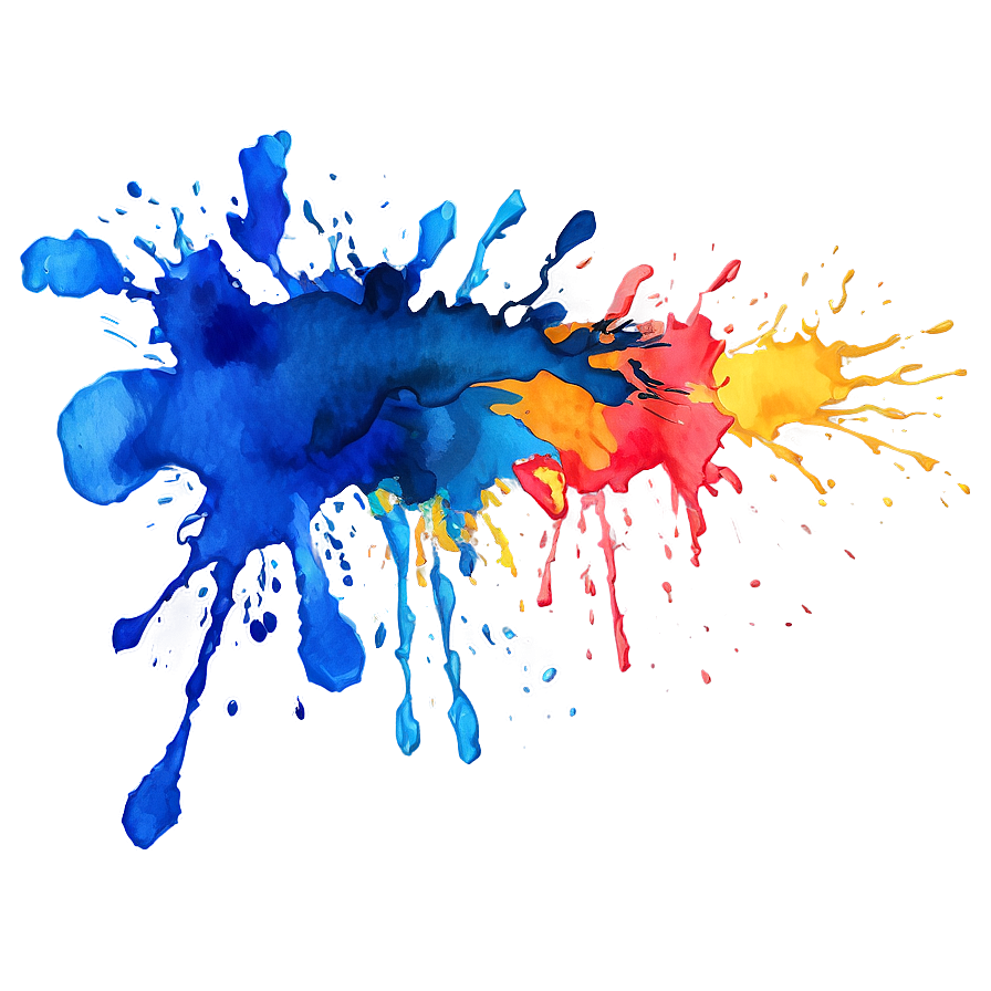 Watercolor Splatter Design PNG css72 PNG image with a transparent background, free high-resolution download