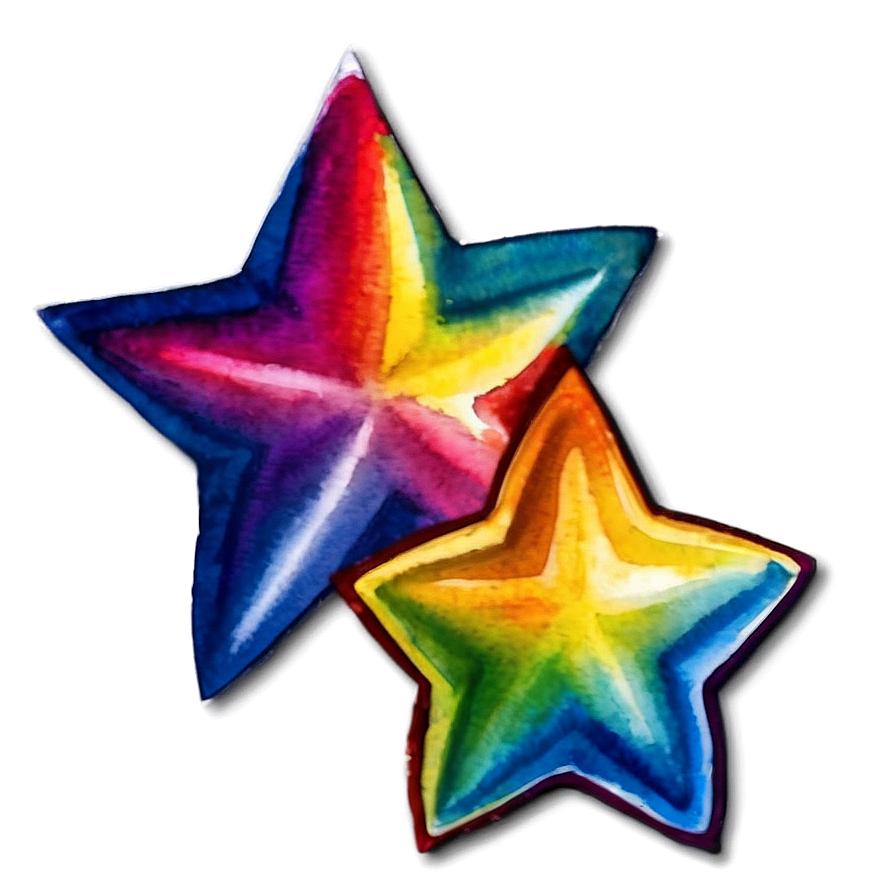 Watercolor Star Icon Png 43