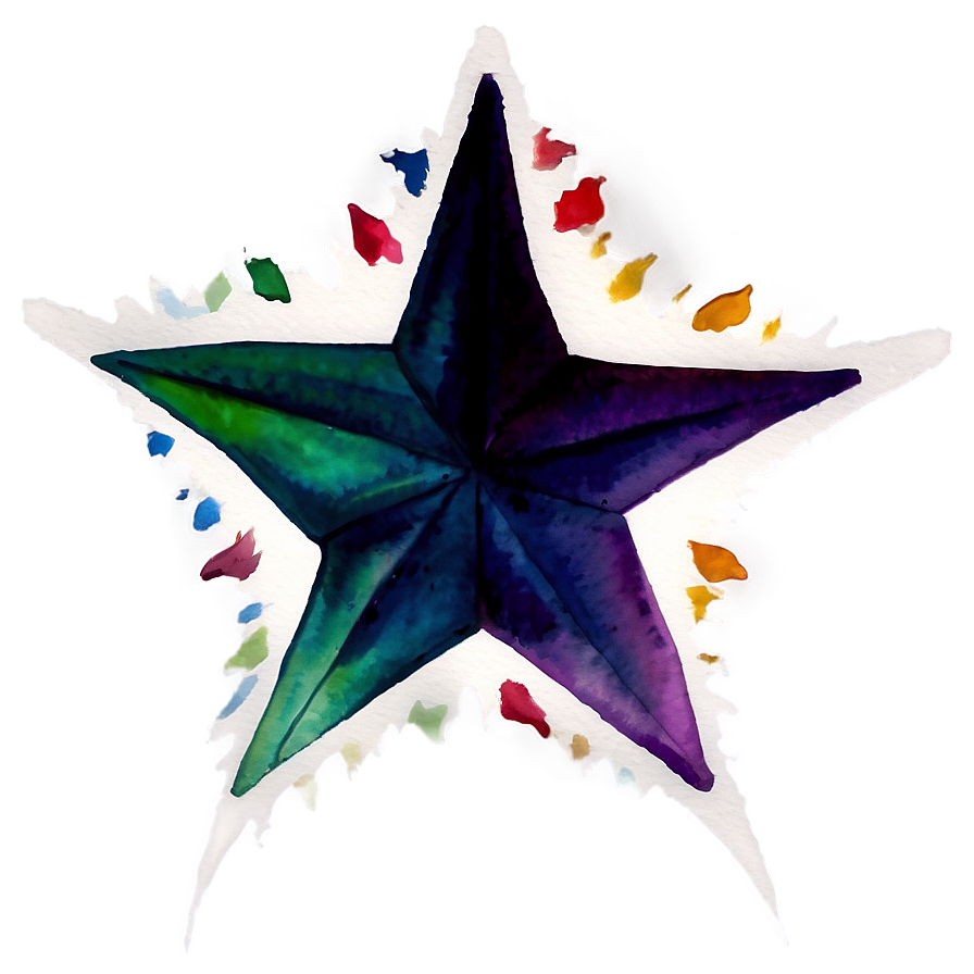 Watercolor Star Pattern Png 99