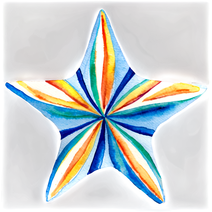 Watercolor Star Pattern Png Mov79