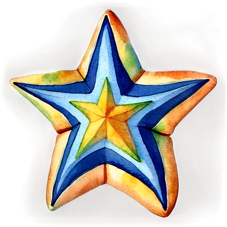 Watercolor Star Pattern Png Sfh66