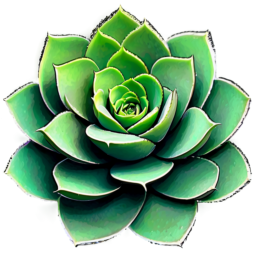 Watercolor Succulent Png 3