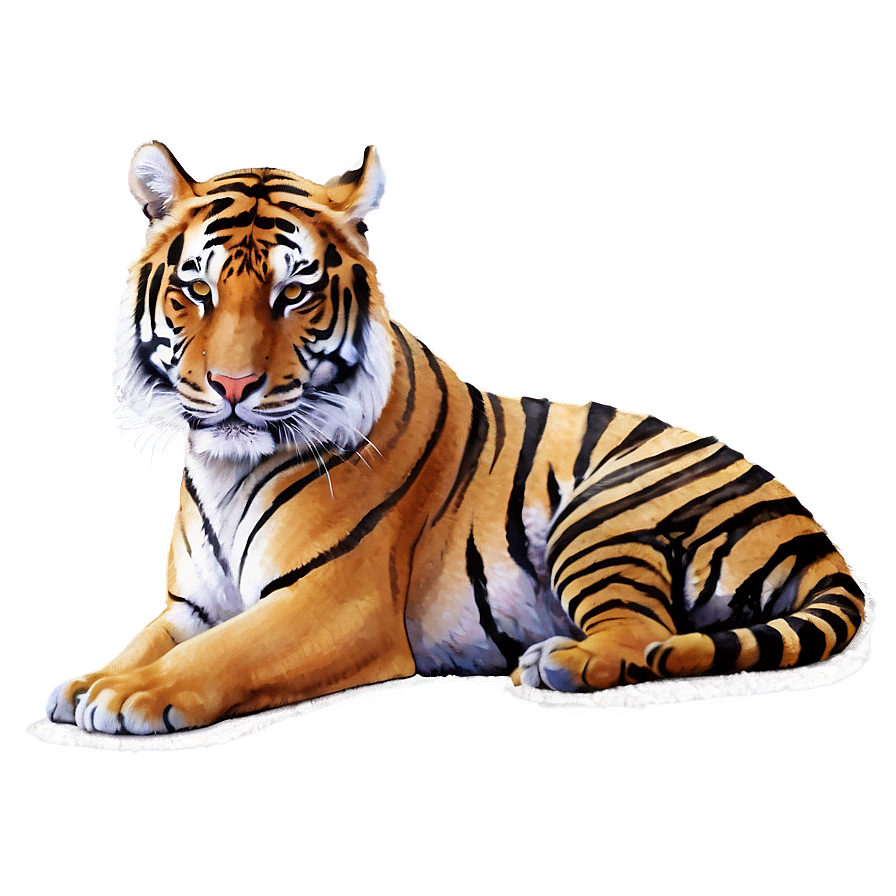 Watercolor Tiger Png 13