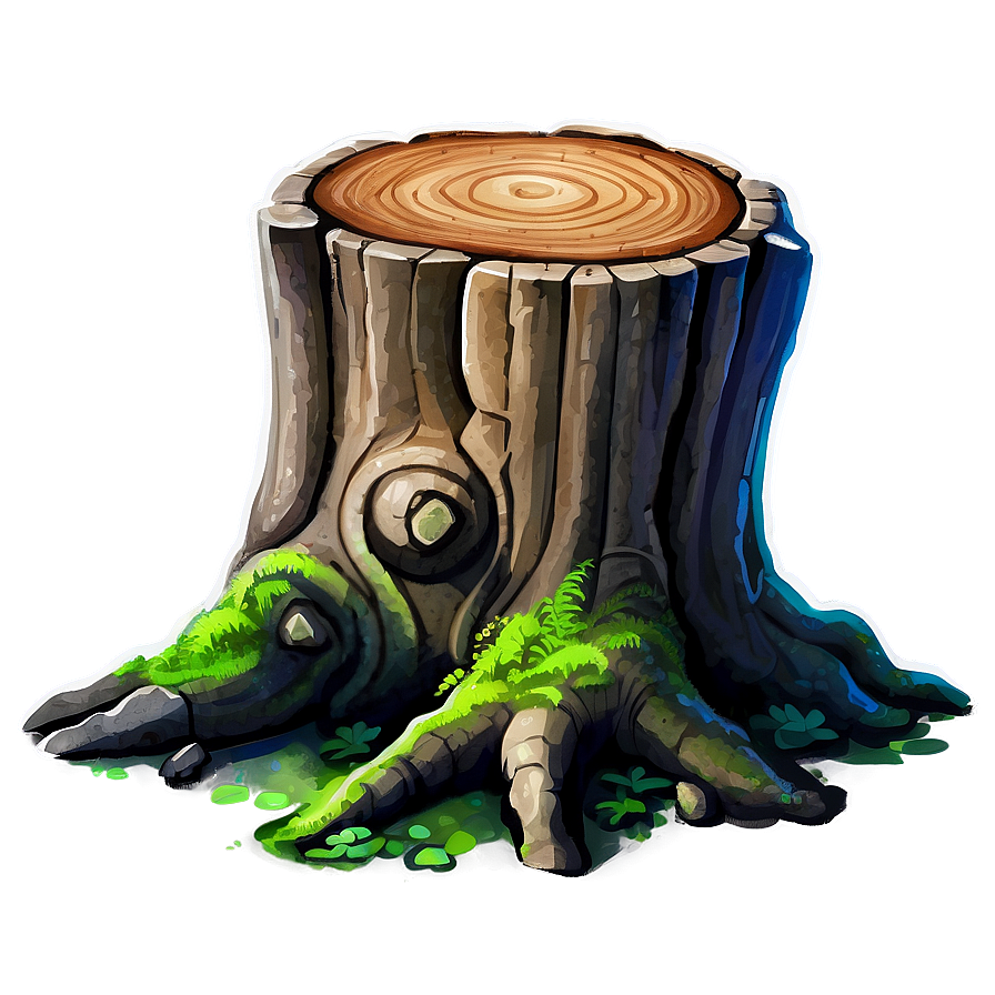 Watercolor Tree Stump Png Cyp