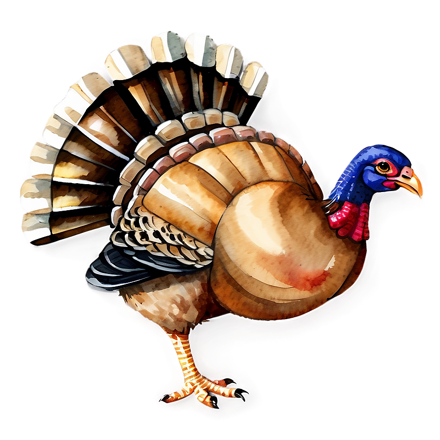 Watercolor Turkey Png 05032024