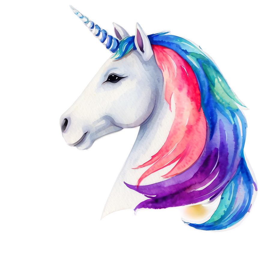 Watercolor Unicorn Clipart Png 06262024