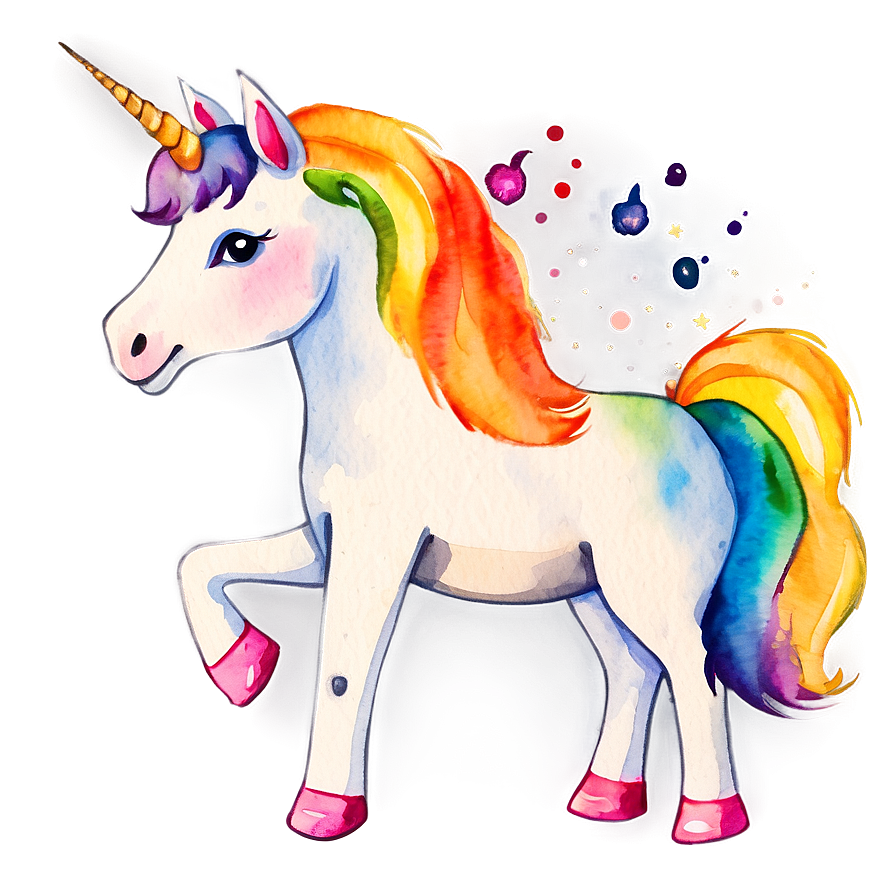 Watercolor Unicorn Clipart Png 06262024