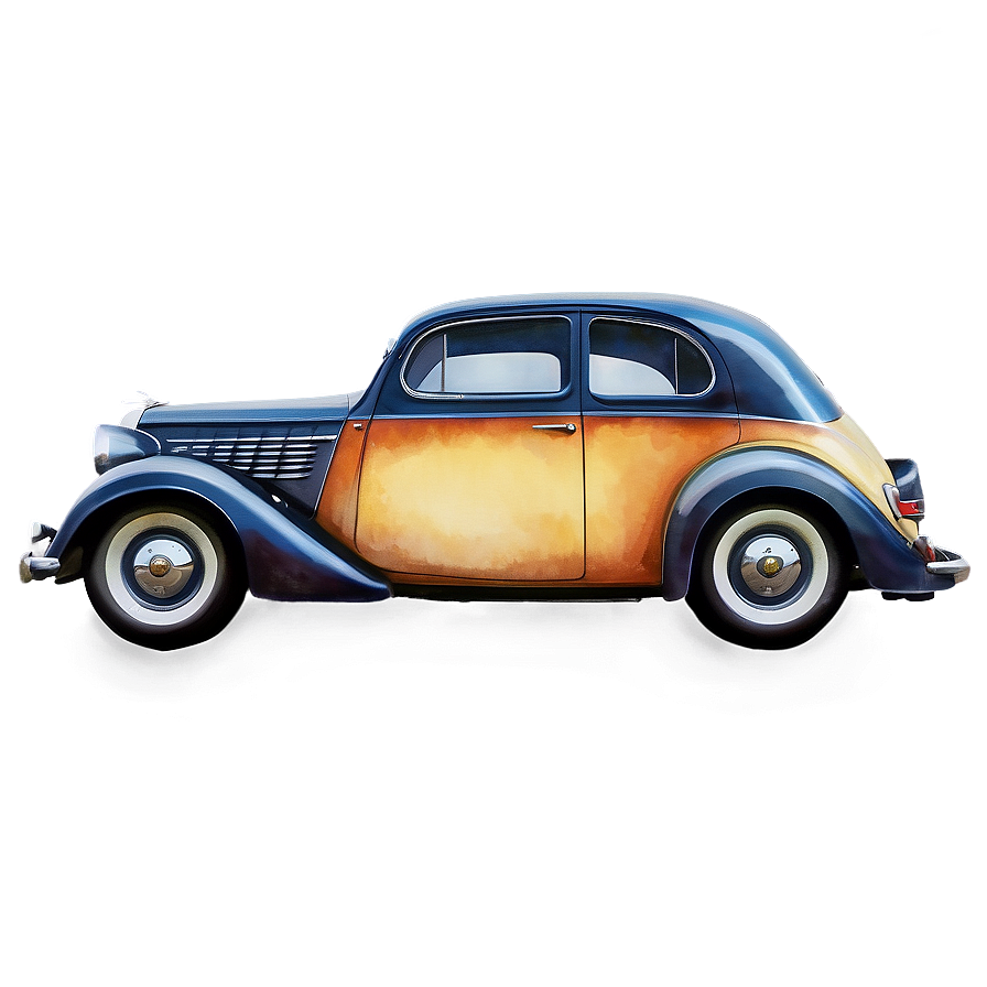 Watercolor Vintage Cars Png 27