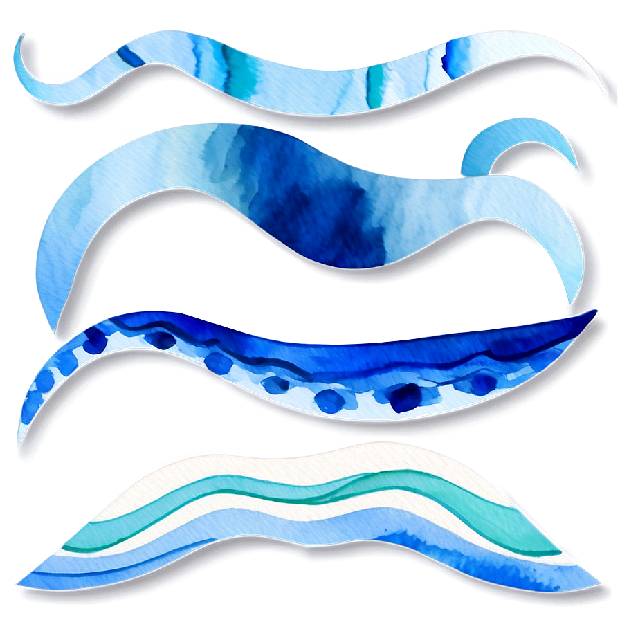 Watercolor Wave Pattern Png 06272024