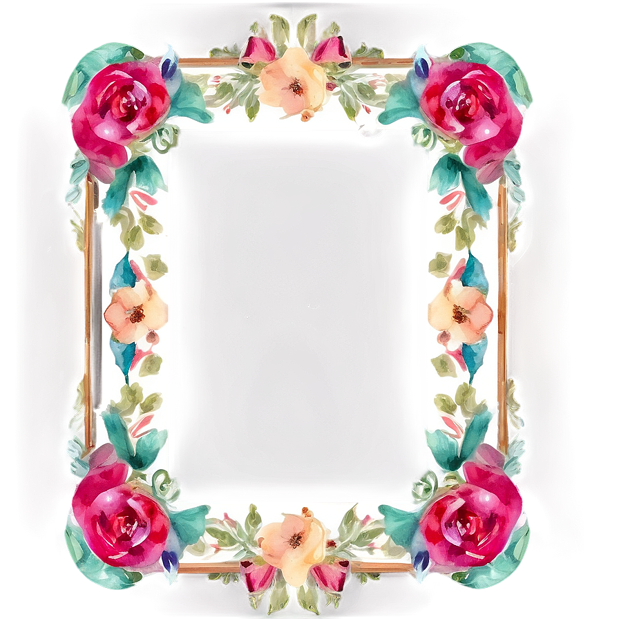 Watercolor Wedding Frame Png 06262024